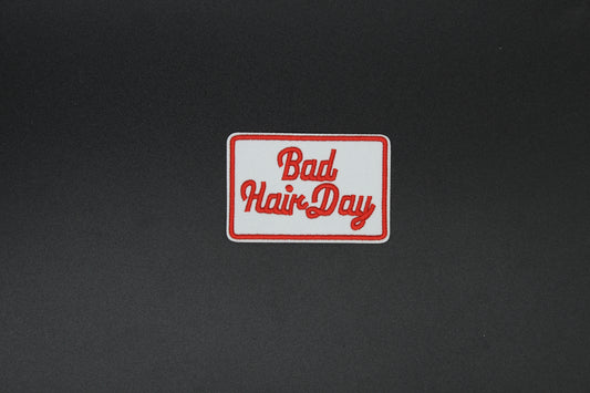 “Bad Hair Day” Retro Embroidered Iron-On Patch