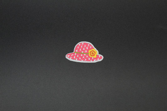 Pink Sun Hat Iron-On Patch
