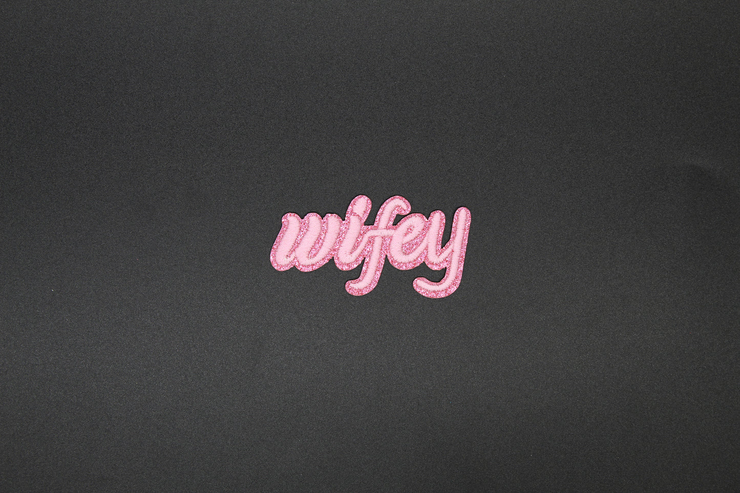 Wifey Glitter Iron-On Patch