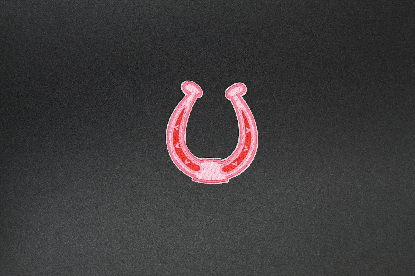 Pink Lucky Horseshoe Iron-On Patch