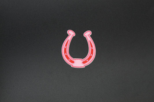 Pink Lucky Horseshoe Iron-On Patch