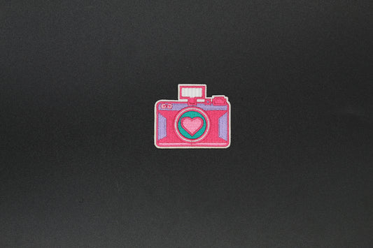 Heart Camera Iron-On Patch