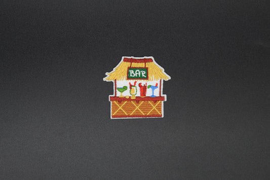 Tropical Tiki Bar Iron-On Patch