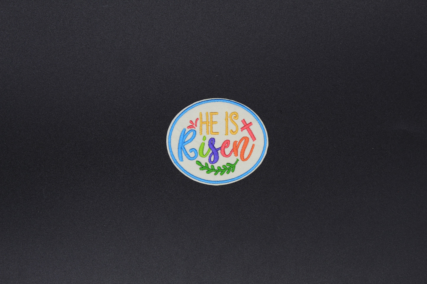 “He Is Risen” Easter Faith Embroidered Iron-On-Patch