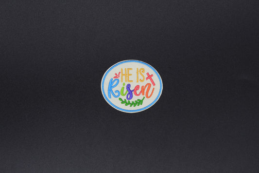 “He Is Risen” Easter Faith Embroidered Iron-On-Patch