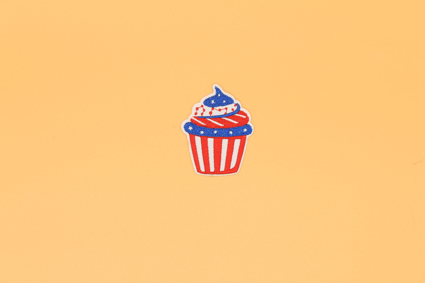 Layered Patriotic Cupcake Iron-On Patch