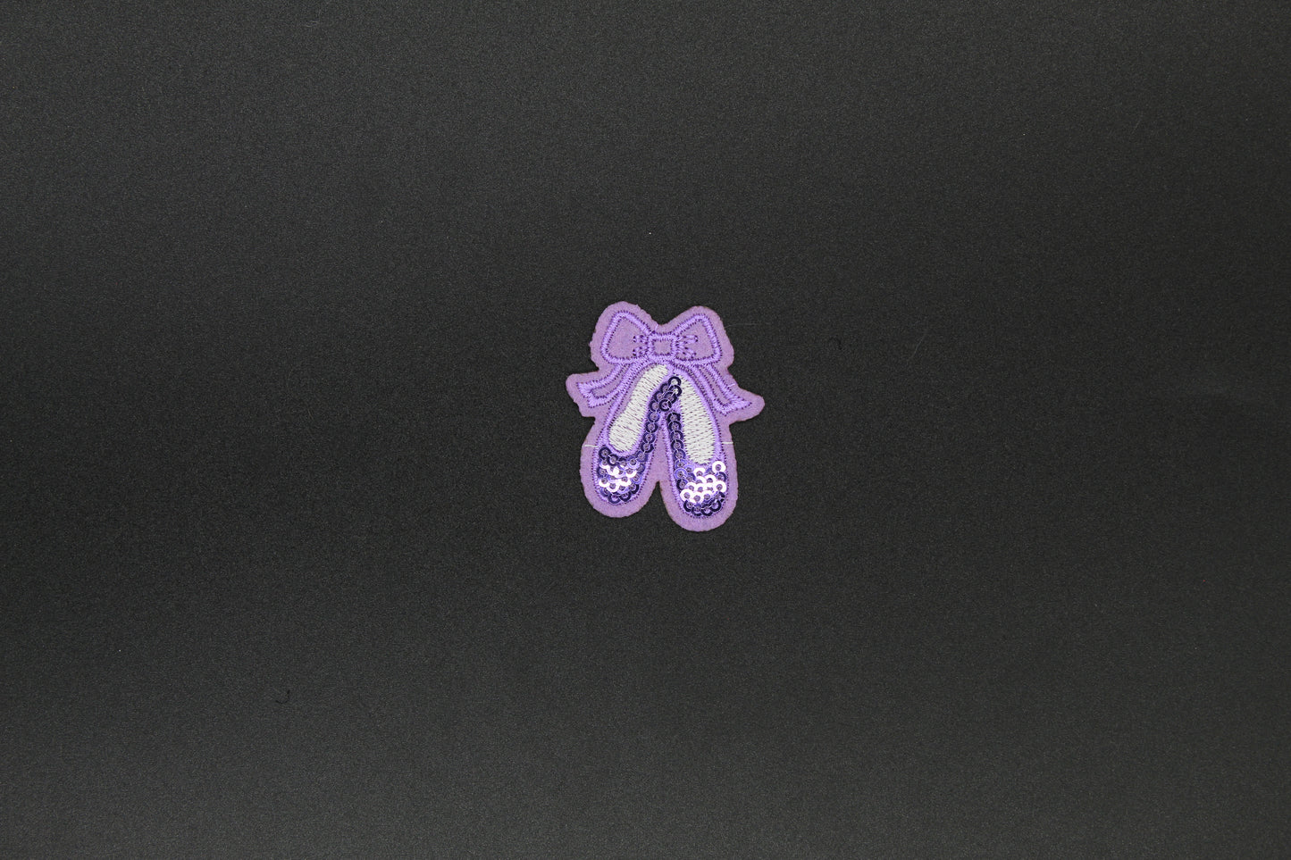 Sequin Ballet Slippers Bow Iron-On Patch
