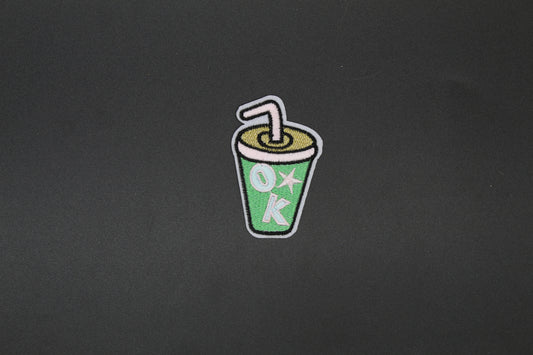 Mint Soda Cup Aesthetic Iron-On Patch