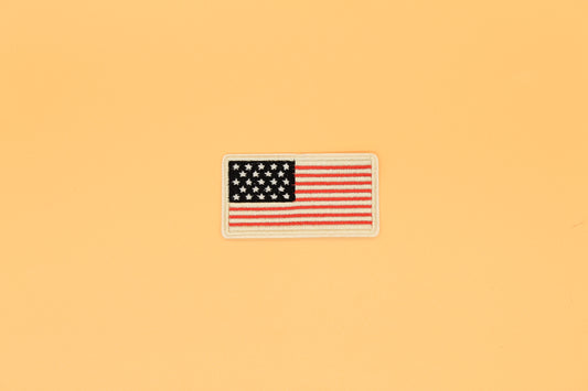 Vintage Tone American Flag Iron-On Patch
