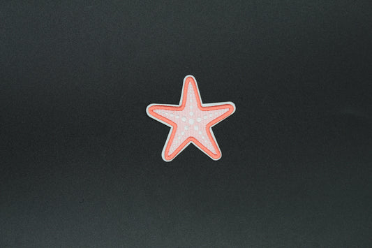 Pink Starfish Iron-On Patch
