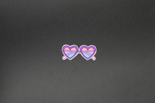 Retro Heart Sunglasses Iron-On Patch