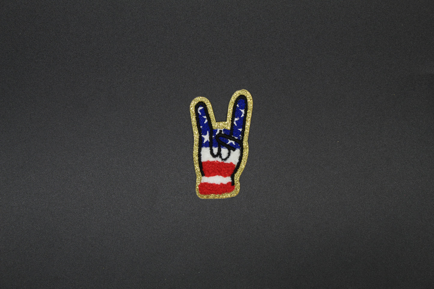 Red, White & Rock Iron-On-Patch