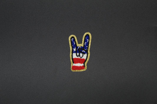 Red, White & Rock Iron-On-Patch