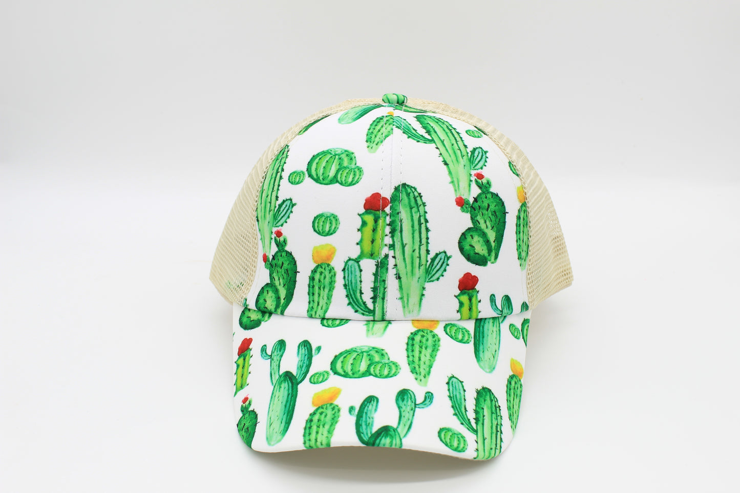 Desert Cactus Criss-Cross Ponytail Hat