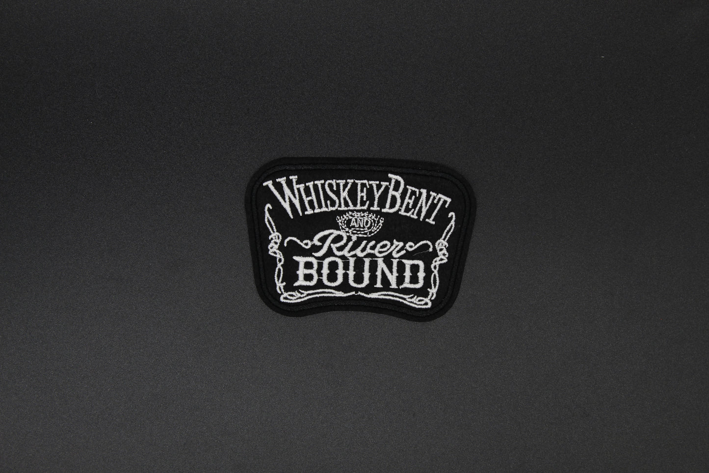 “Whiskey Bent and River Bound” Embroidered Patch