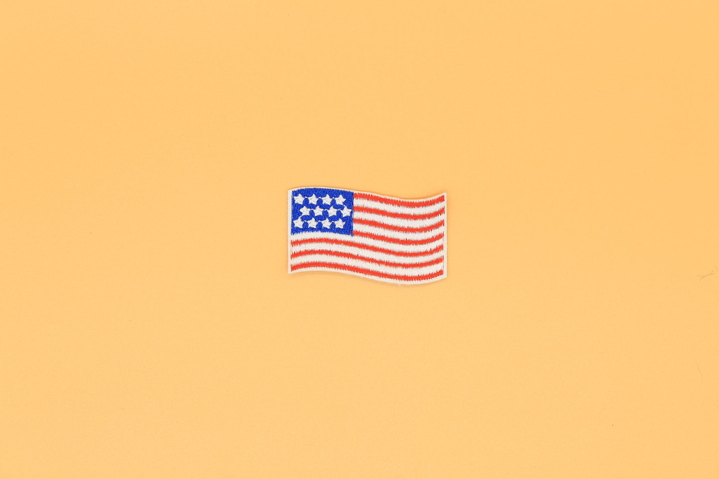 Waving American Flag Iron-On Patch