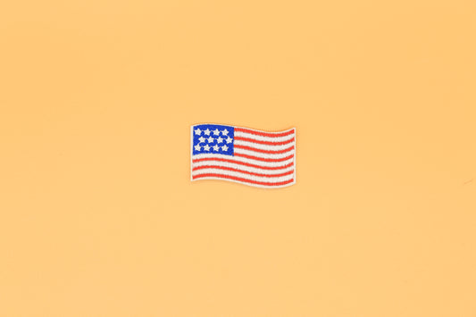 Waving American Flag Iron-On Patch