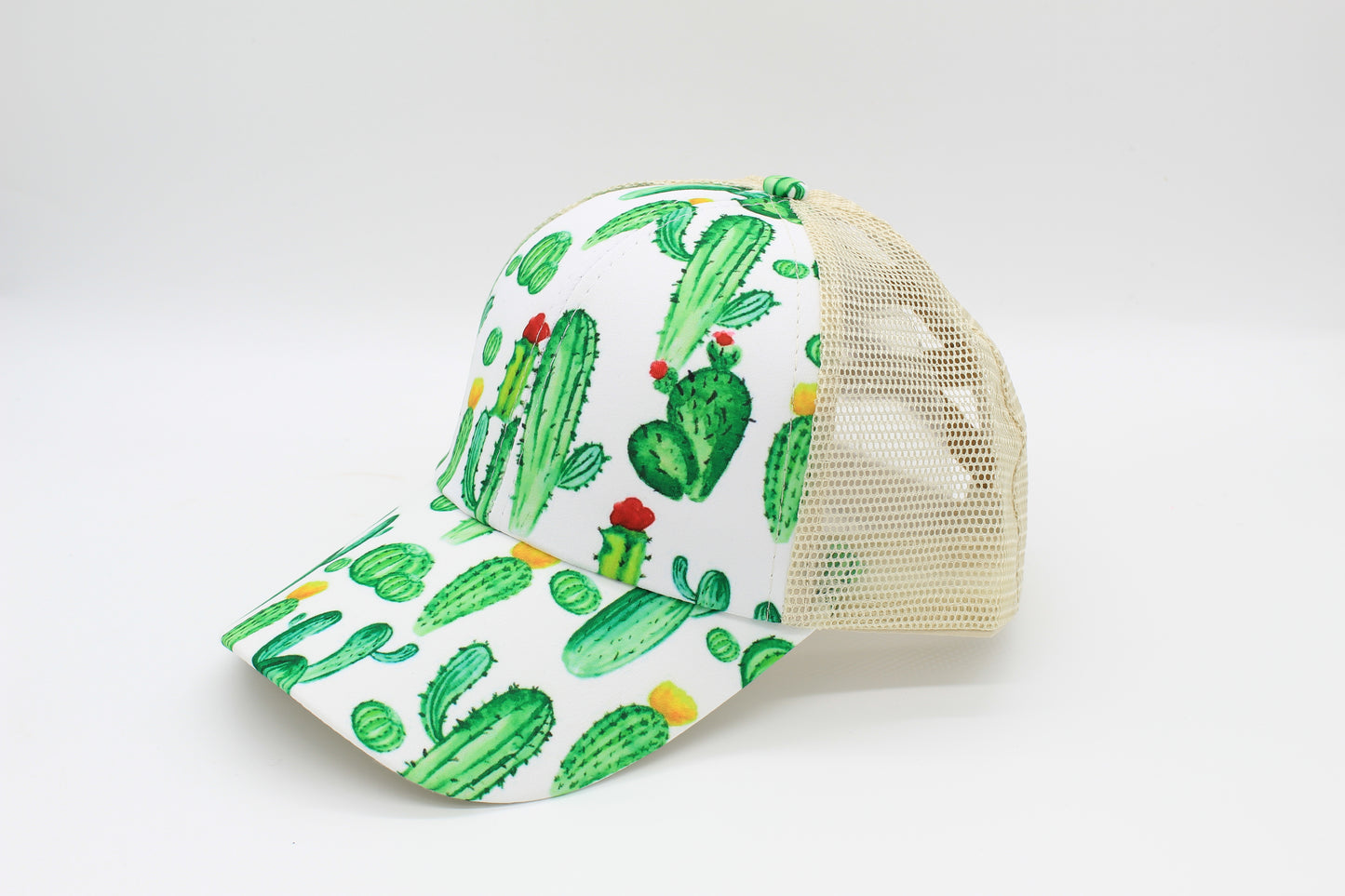 Desert Cactus Criss-Cross Ponytail Hat