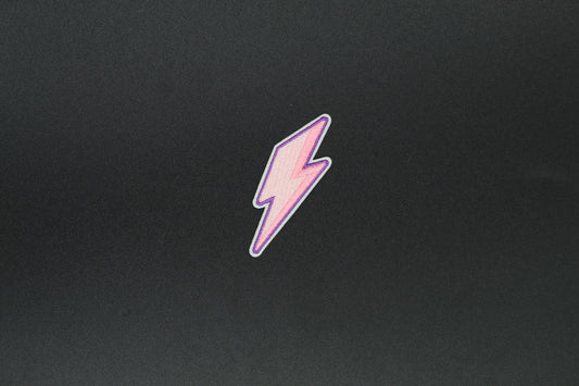 Retro Lightning Bolt Iron-On Patch