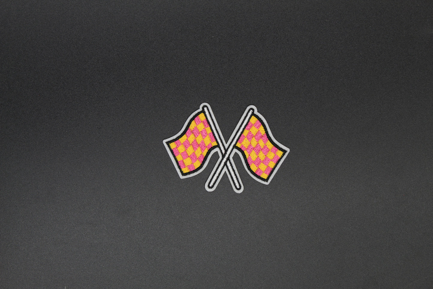 Neon Pink & Yellow Race Flag Patch