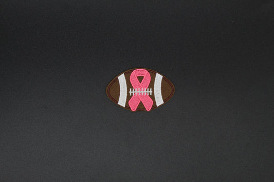 “Pink Ribbon Football” Embroidered Patch