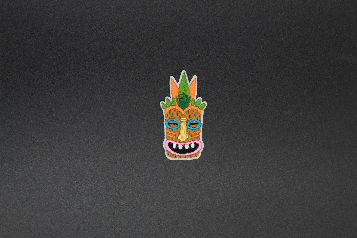 Colorful Tiki Mask Iron-On Patch