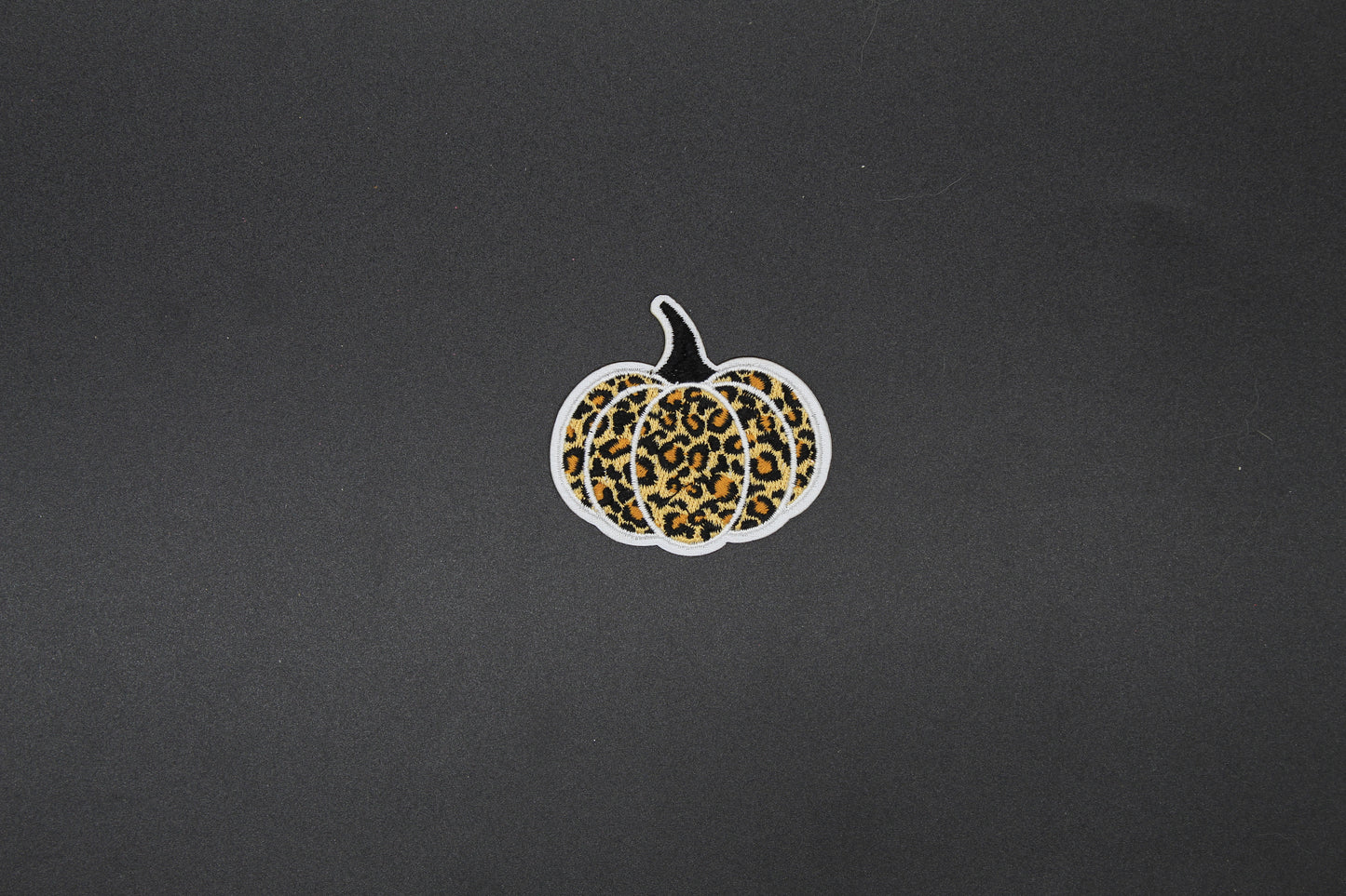 Leopard Print Pumpkin Iron-On Patch