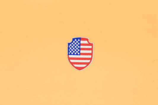 Patriotic Shield American Flag Iron-On Patch