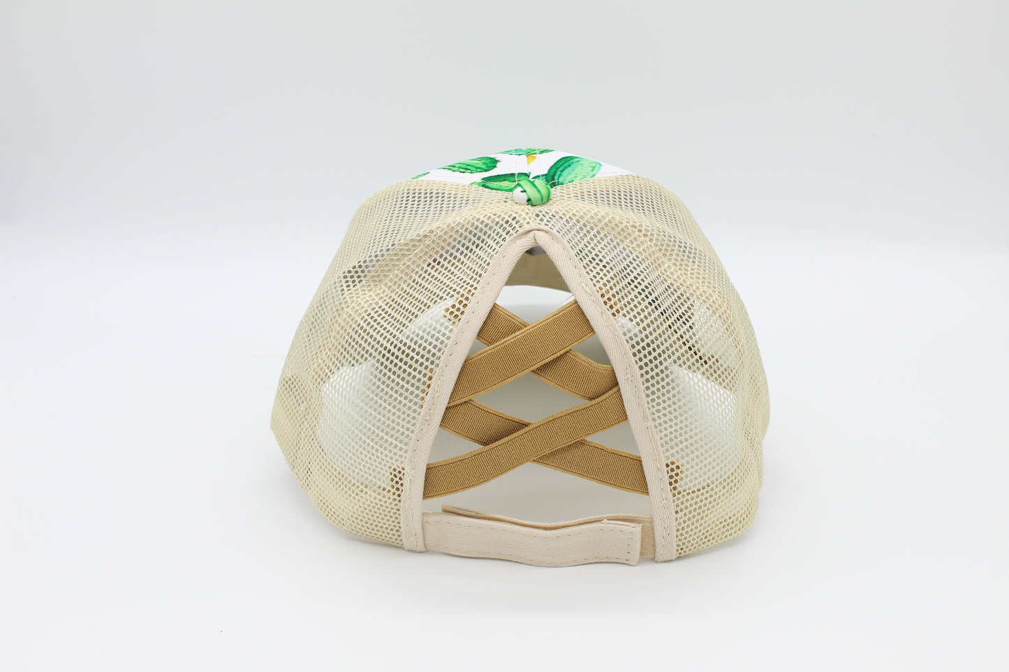 Desert Cactus Criss-Cross Ponytail Hat