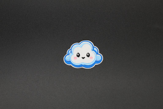 Kawaii Smiling Cloud Iron-On Patch