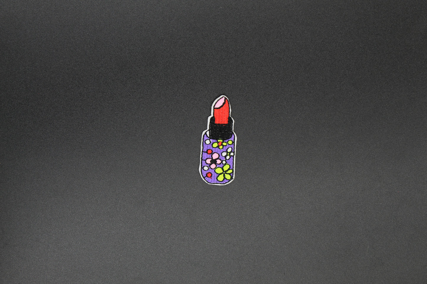 Retro Floral Lipstick Iron-On Patch