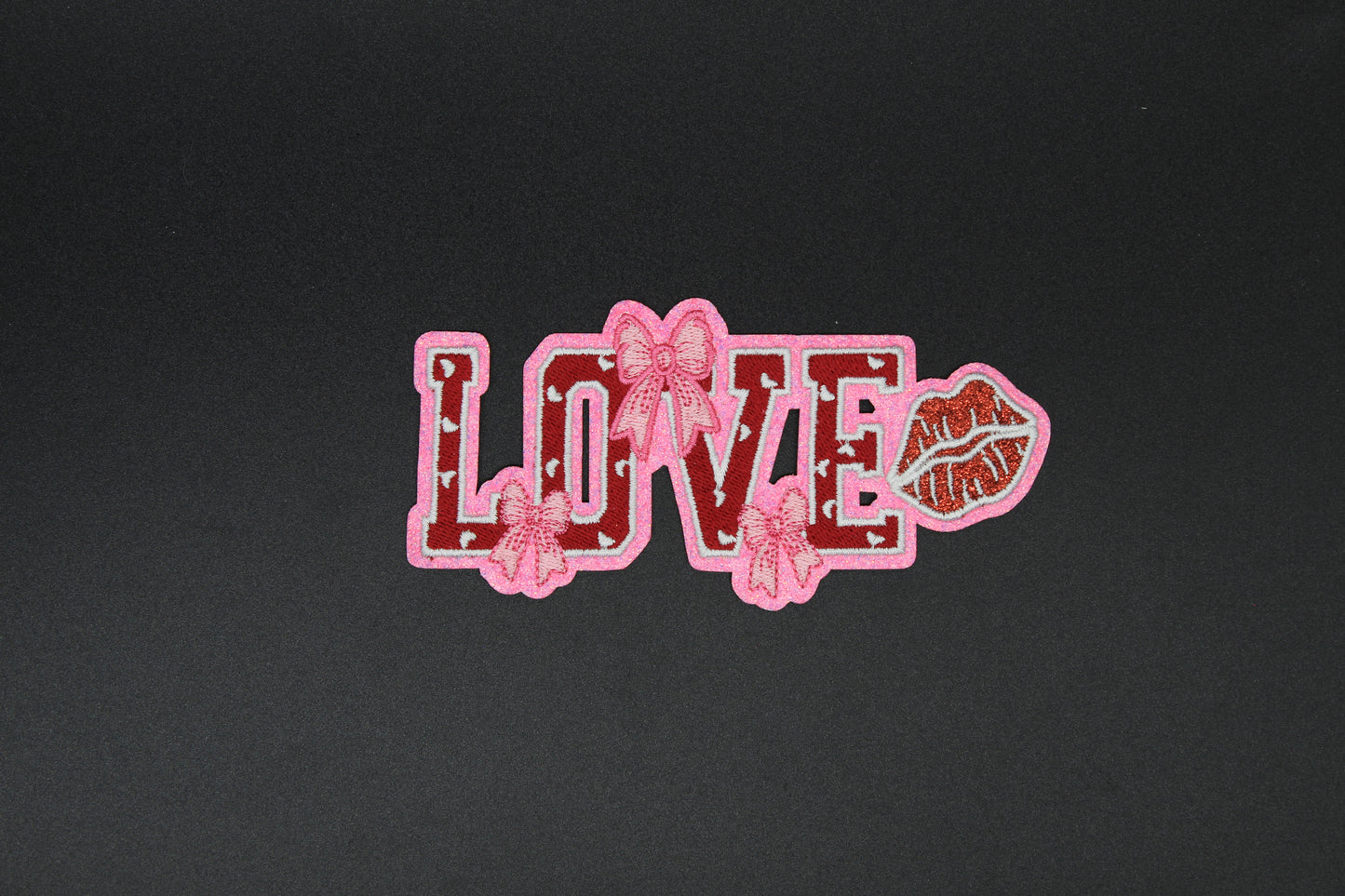 “Love & Kisses” Embroidered Patch