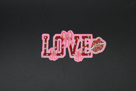 “Love & Kisses” Embroidered Patch
