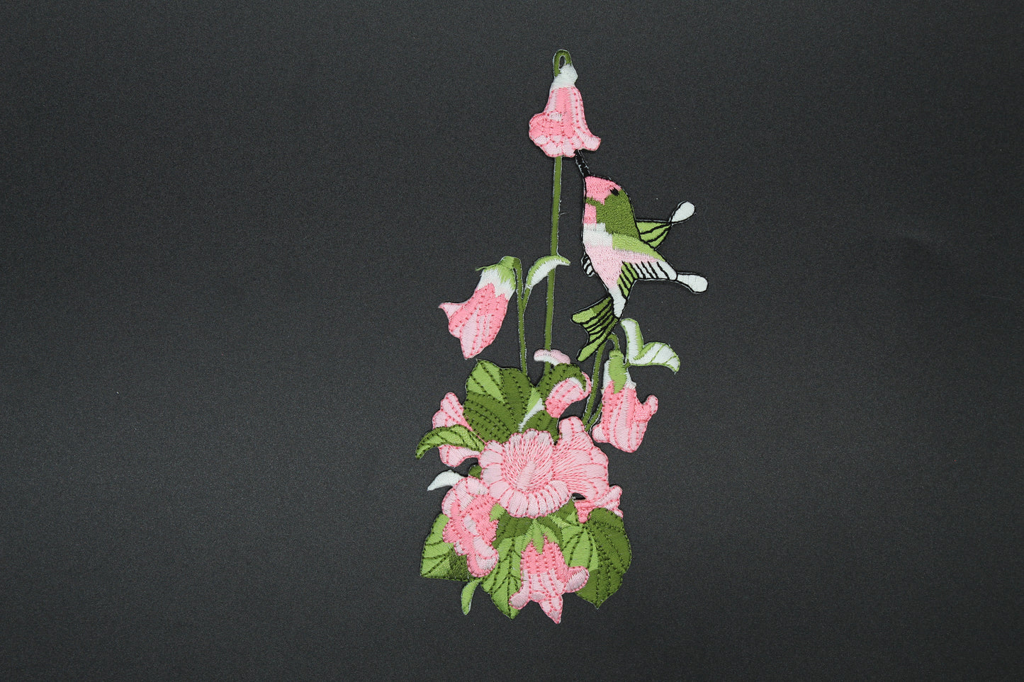 Hummingbird Floral Iron-On Patch