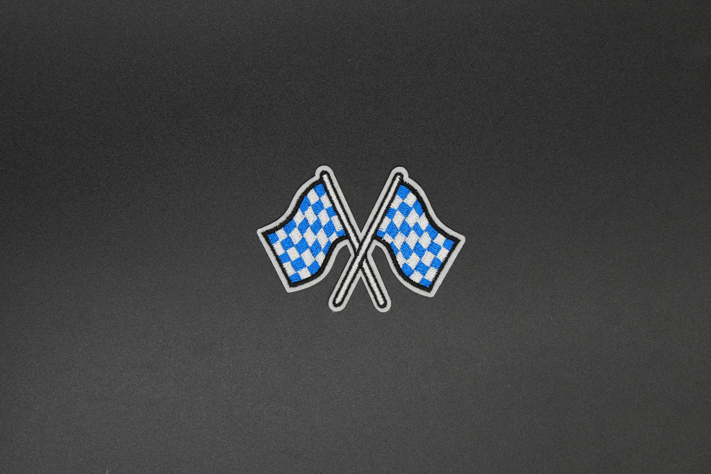 Classic Blue Checkered Race Flag Patch