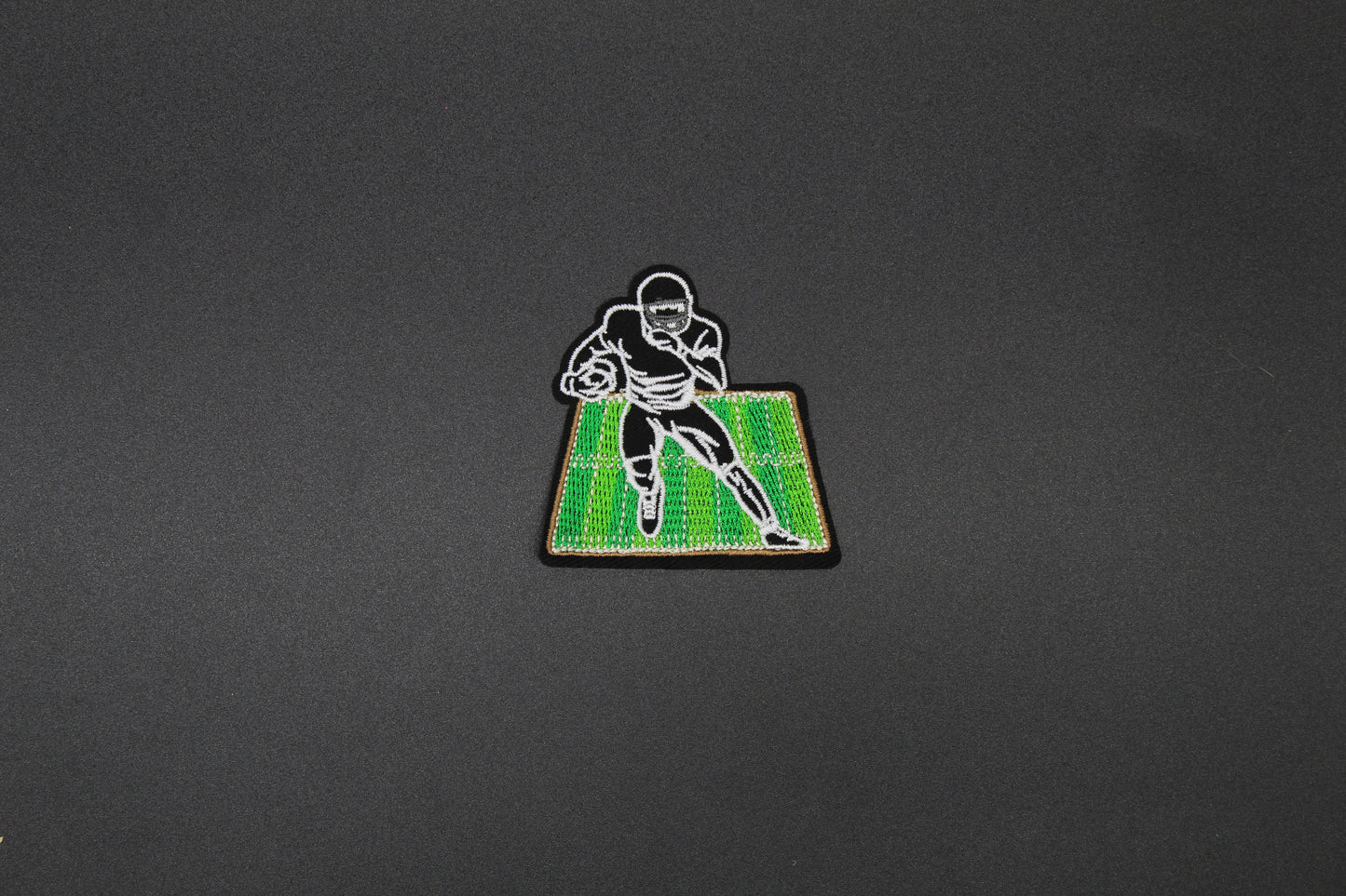 Football Running Back Embroidered Patch | Sports Field Iron-On Patch for Jackets, Hats & Bags