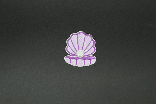 Lavender Seashell Iron-On Patch