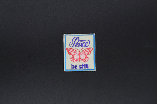 “Peace Be Still” Butterfly Embroidered Iron-On-Patch