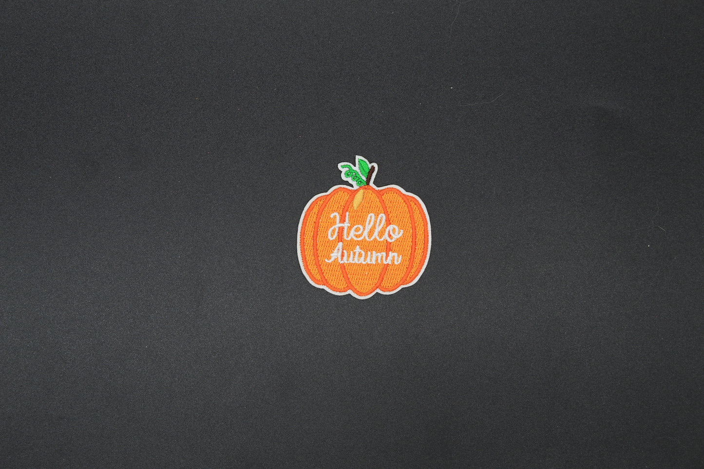 Hello Autumn Pumpkin Iron-On Patch