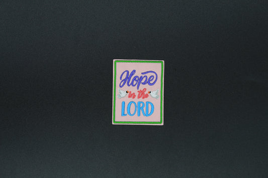 “Hope in the Lord” Dove Embroidered Iron-On-Patch