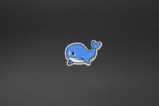 Blue Whale Iron-On Patch