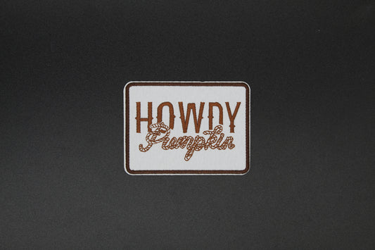 “Howdy Pumpkin” Embroidered Patch