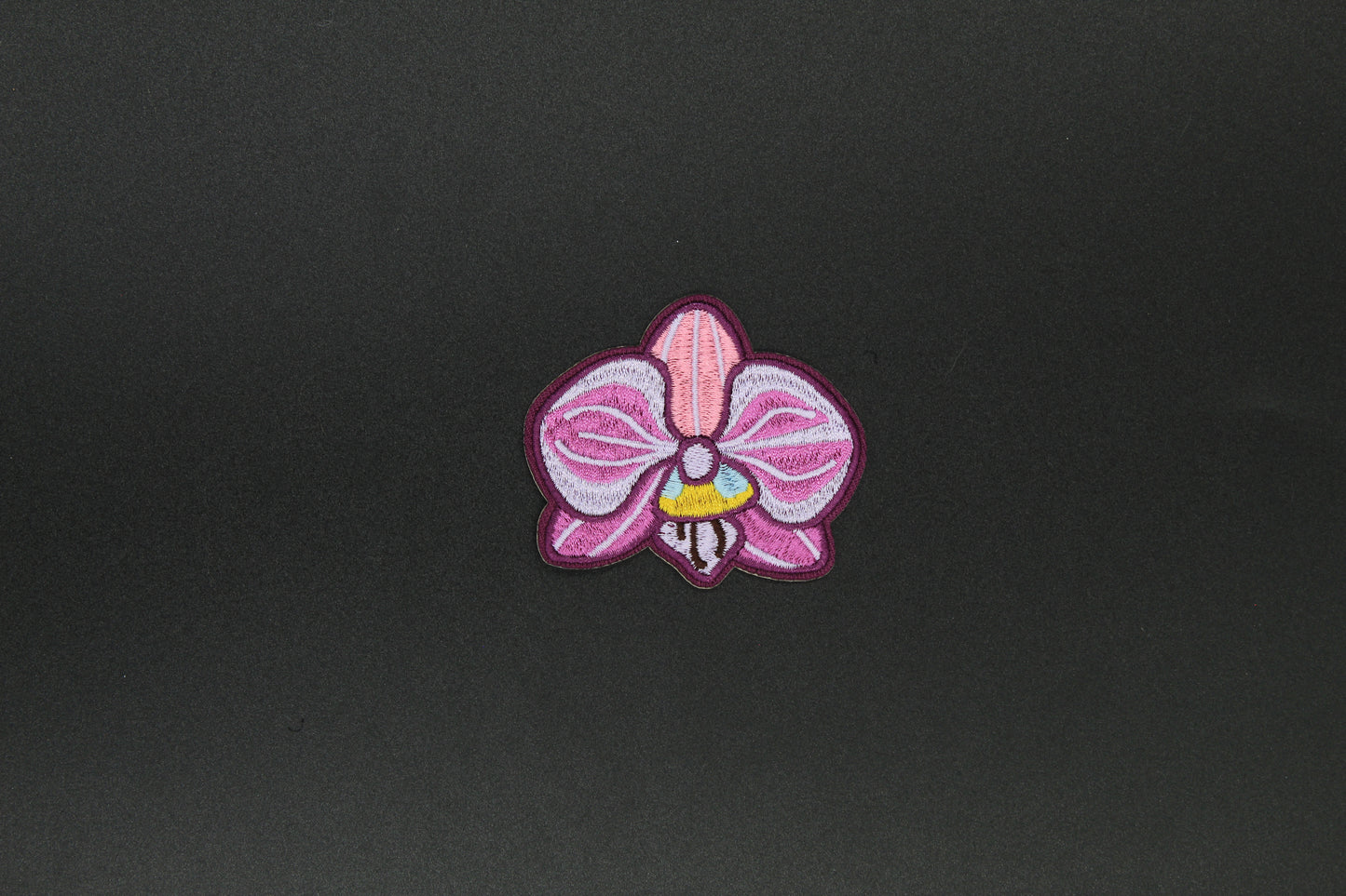 Pink Orchid Blossom Iron-On Patch