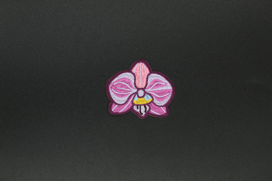 Pink Orchid Blossom Iron-On Patch
