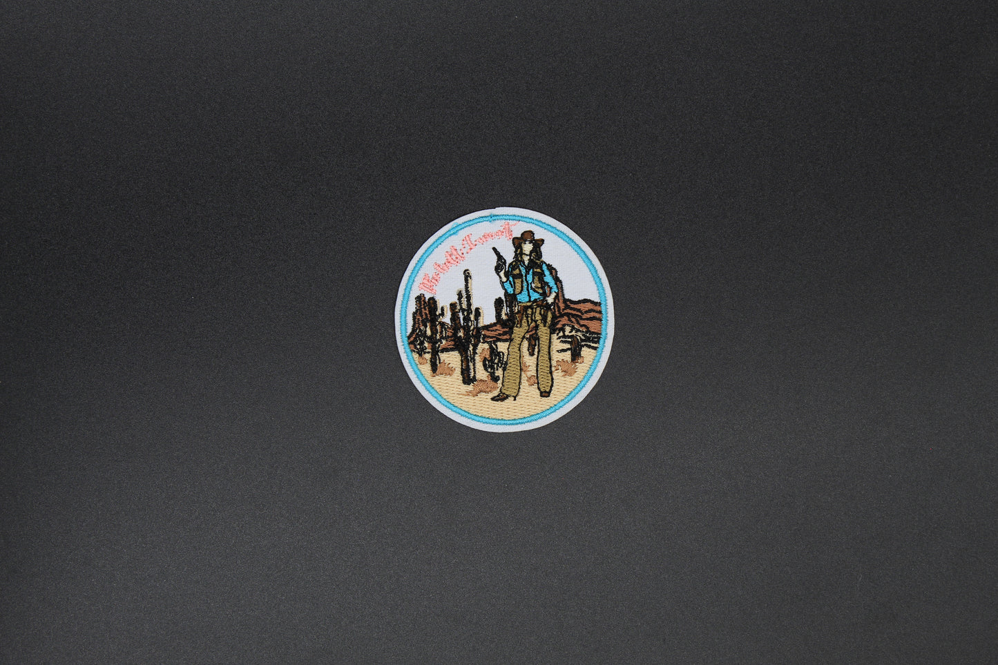 Western Desert Cowboy Iron-On Patch