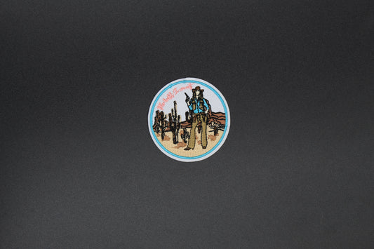 Western Desert Cowboy Iron-On Patch
