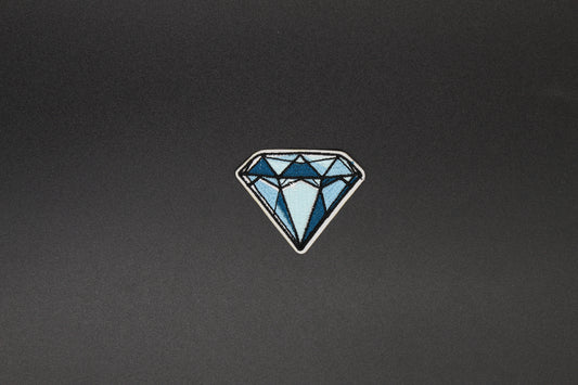 Blue Diamond Iron-On Patch