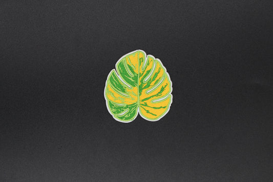 Variegated Monstera Leaf Iron-On Patch