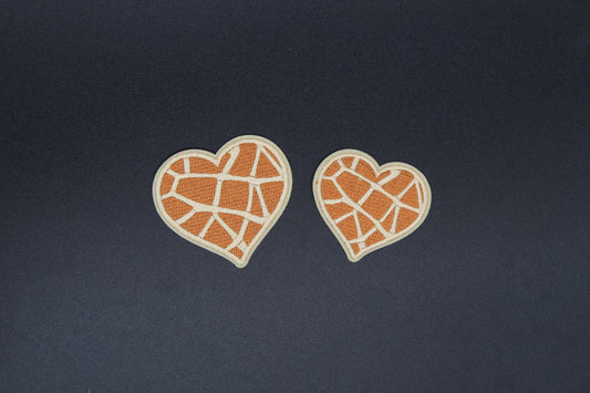 Rust Mosaic Heart Patch