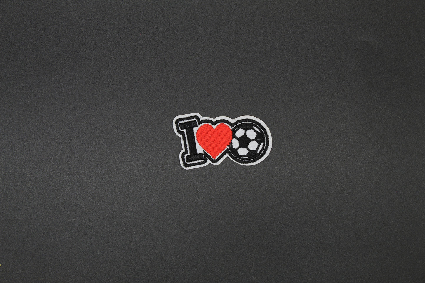 I Love Soccer Embroidered Patch | Heart & Soccer Ball Iron-On Sports Patch